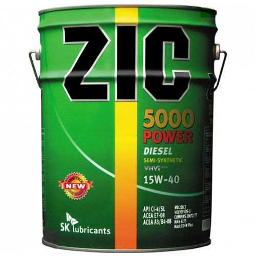 ZIC 5000 Cl-4 POWER 15W-40 дизель п/синтеника